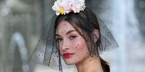 Chanel Couture flower veils