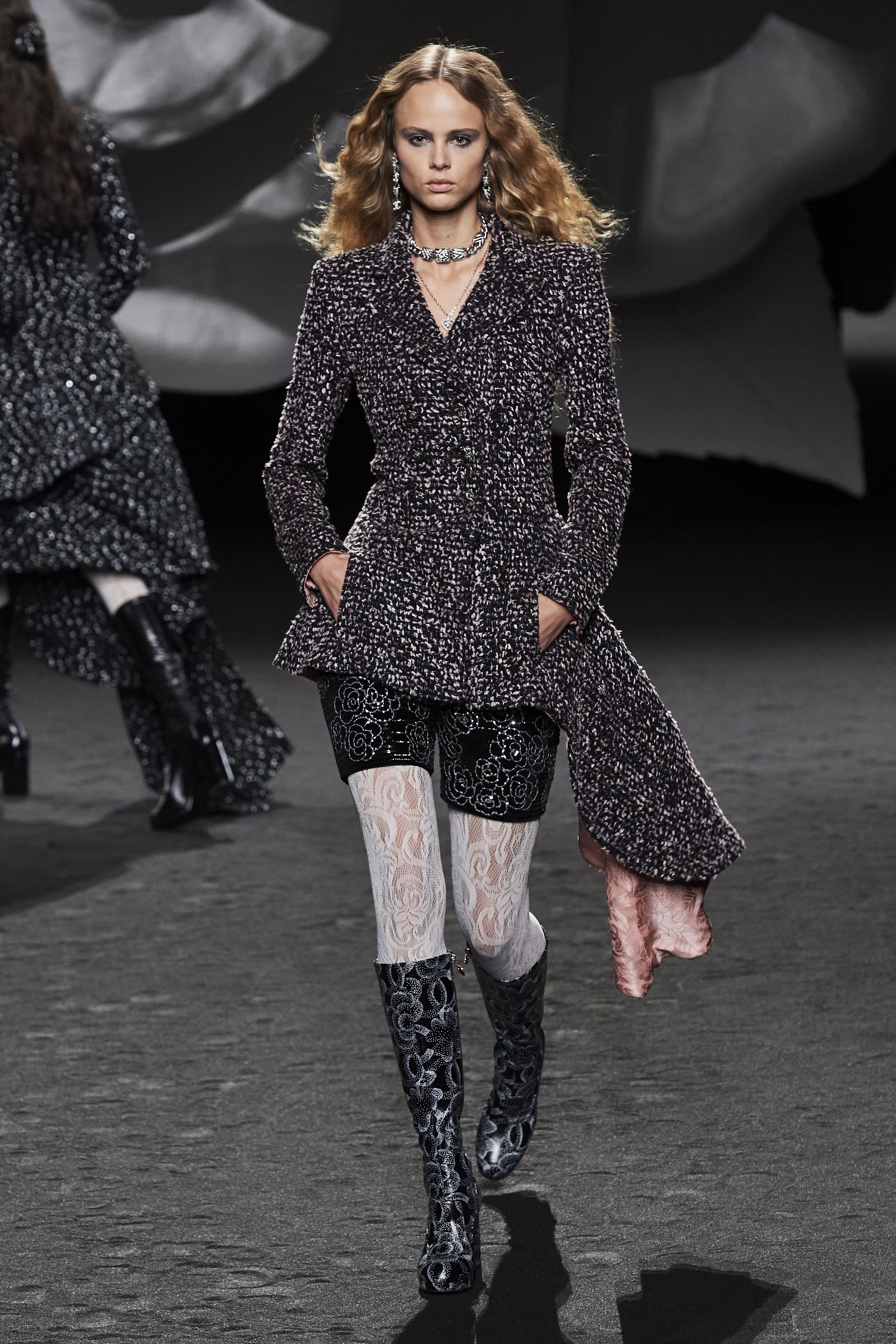 2023/24FW◇送料込【CHANEL】タイツ Mixed Fibres ホワイト