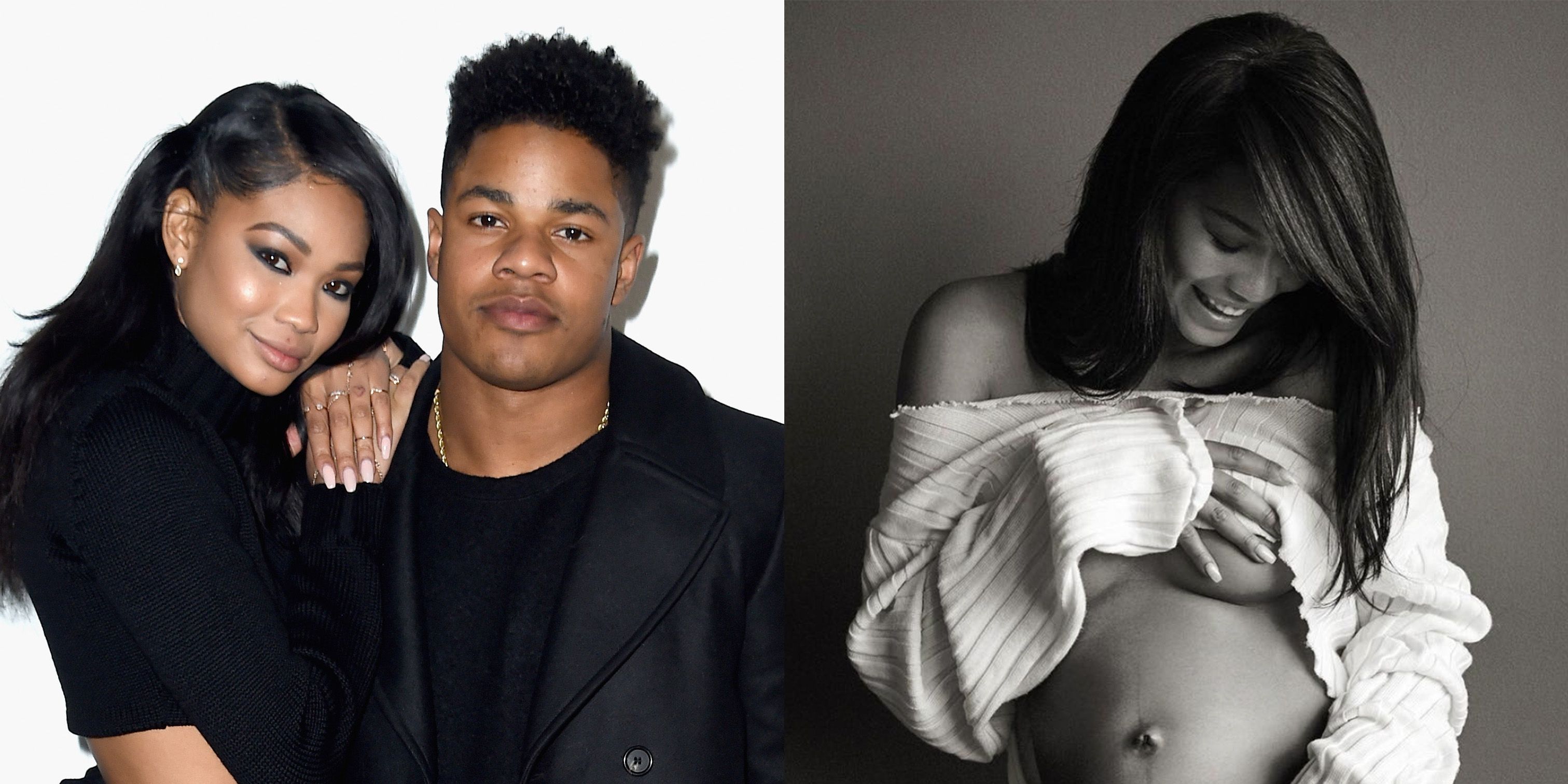 Chanel Iman Is Pregnant - Baby with Husband Sterling Shepard - Chanel Iman  Baby Bump Model