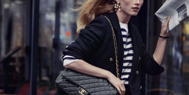 Free: Chanel Handbag, CHANEL female models white bag shoulder bag