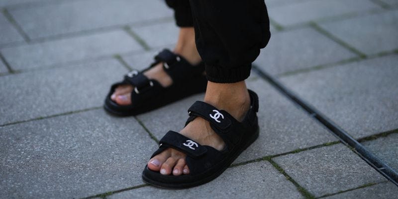 chanel suede clogs 8