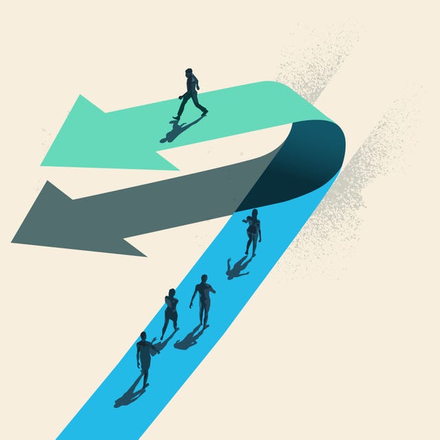 a change of direction
