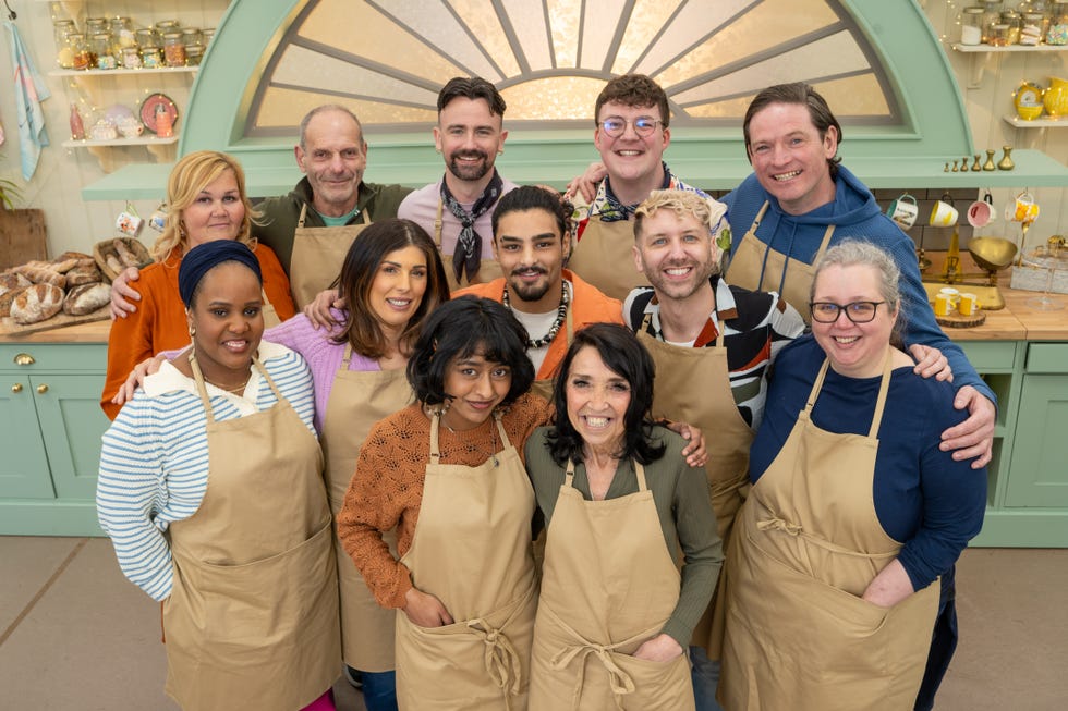 mandatory credit: channel 4/love productions/mark bourdillon undated handout photo issued by channel 4/love productions of (back row, left to right) nelly, jeff, chritiaan, and andy, (middle row, left to right) illiyan, georgie, dylan, john, and gill, and (front row) sumayah and hazel, the contestants on series 15 of the great british bake off, which begins on channel 4 on september 24. issue date: tuesday september 17, 2024. pa photo. see pa story showbiz bakeoff. photo credit should read: channel 4/love productions/mark bourdillon/pa wire note to editors: this handout photo may only be used for editorial reporting purposes for the contemporaneous illustration of events, things or the people in the image or facts mentioned in the caption. reuse of the picture may require further permission from the copyright holder. 
