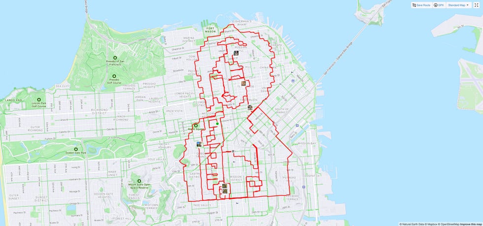 strava running route that depicts chappell roan album cover