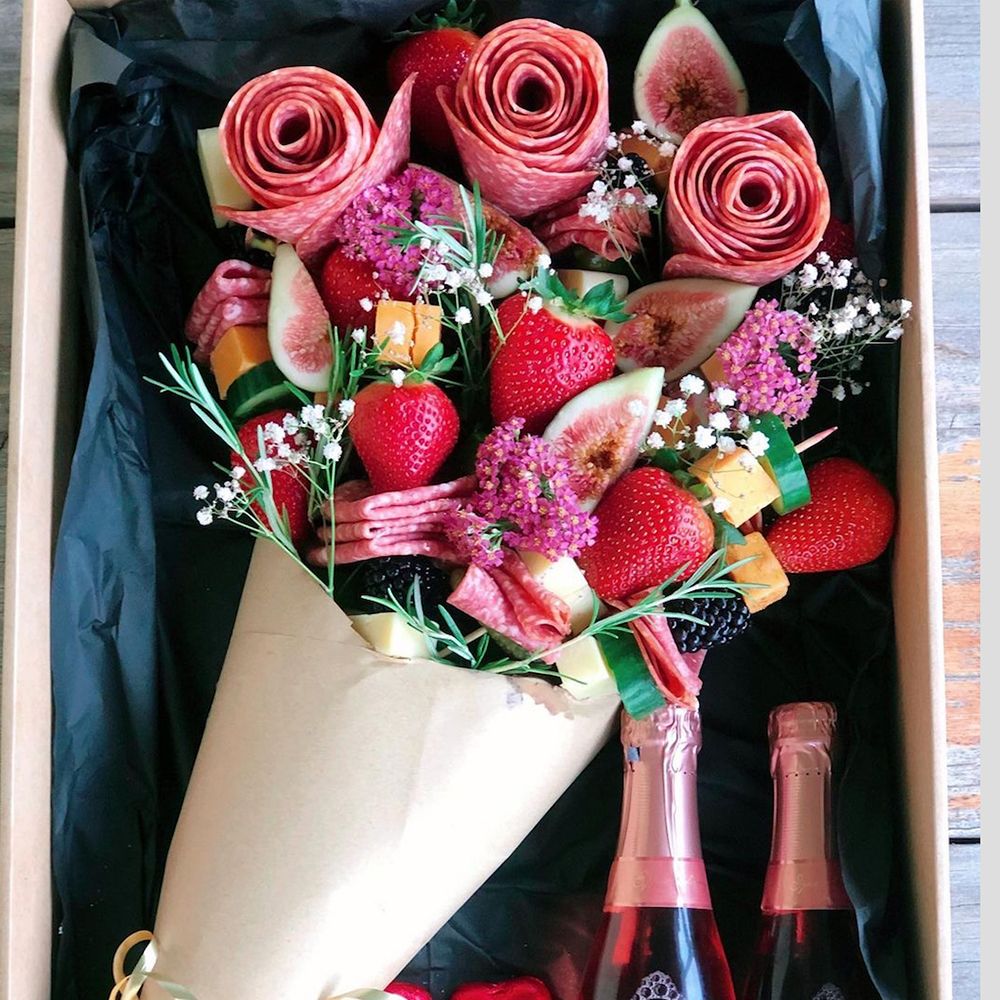 A Meat-and-Cheese-Filled Charcuterie Bouquet Will Have Your ...