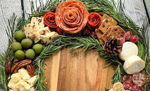 charcuterie wreath christmas appetizer