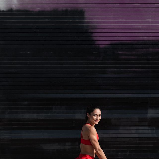 Red, Lunge, Running, Leg, Kung fu, Photography, Physical fitness, Recreation, Muscle, Exercise, 