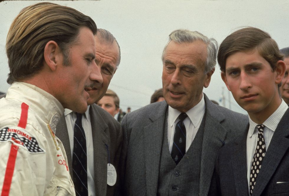 Prince Charles, Lord Mountbatten And Graham Hill