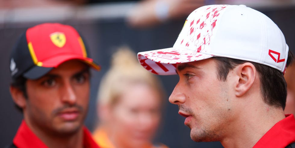 Carlos Sainz y Charles Leclerc - GP Mónaco F1 2023 carlos sainz y charles leclerc durante el gp de mónaco de f1 en 2023
