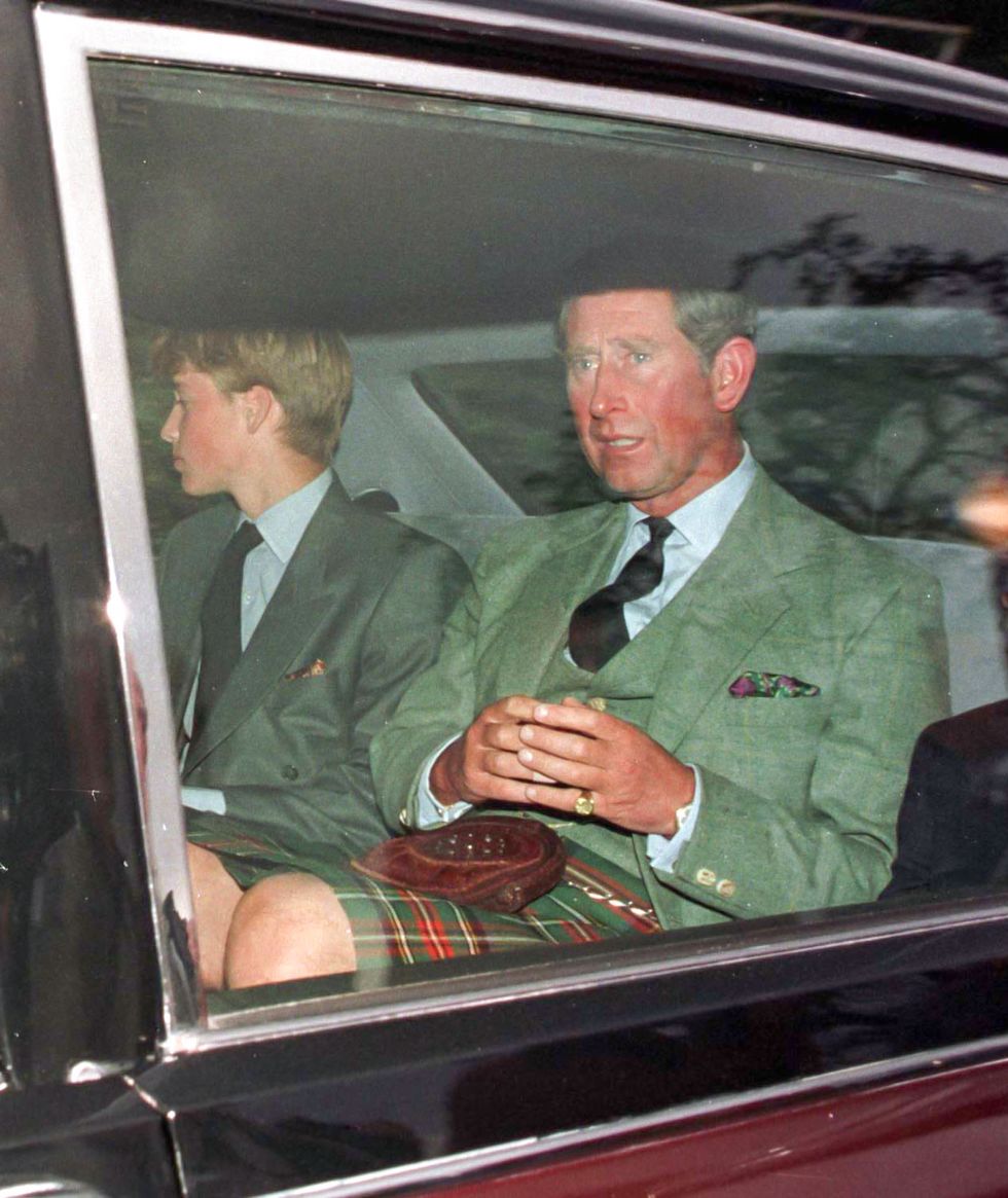 members of the royal family attend crathie church, near balmoral, the morning after the death of diana, princess of wales
