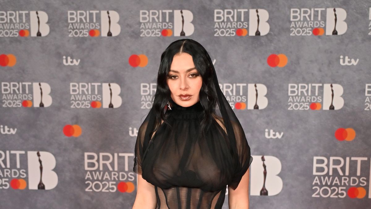 Charli XCX Wears Black Naked Dress to 2025 BRIT Awards