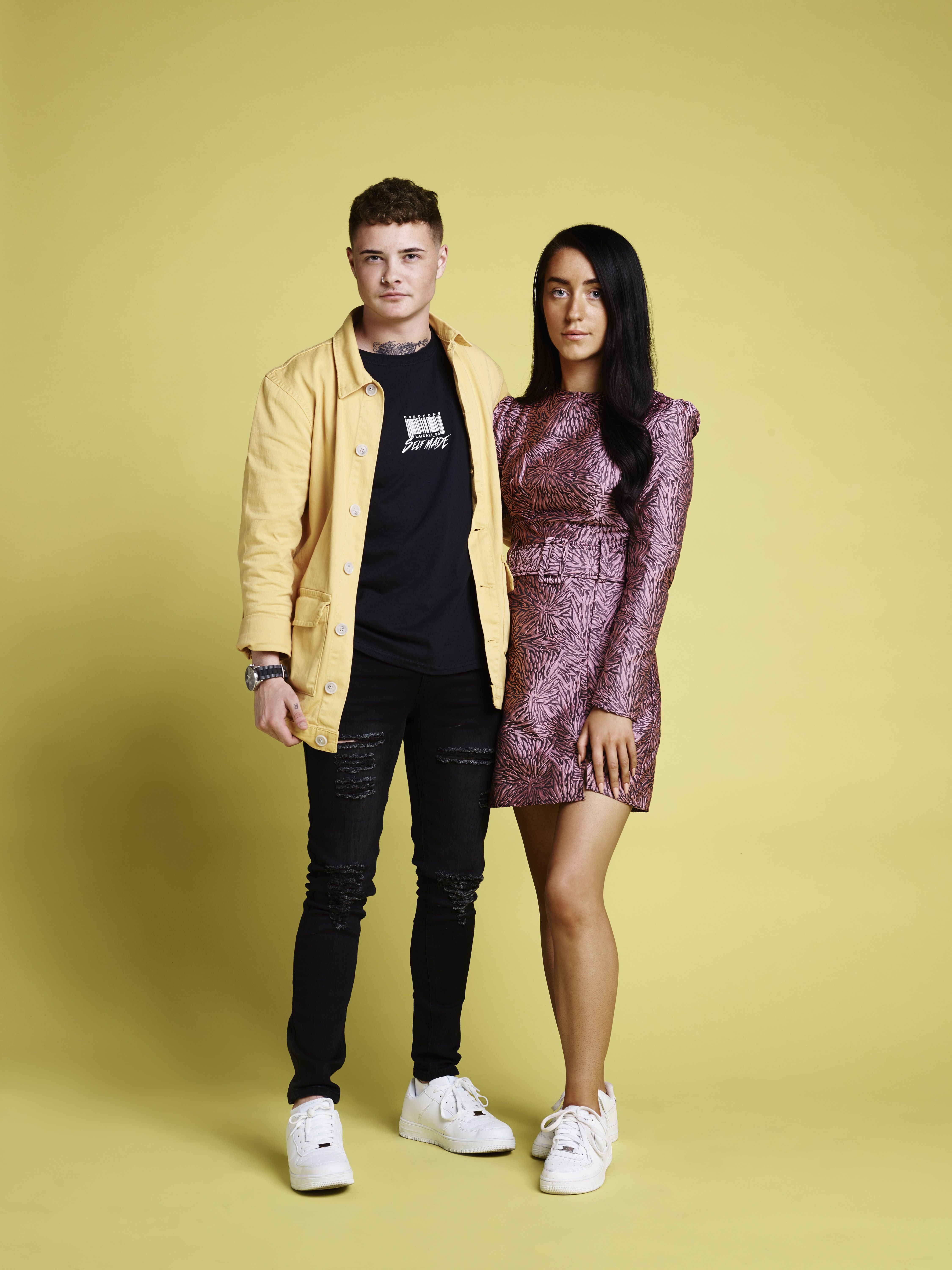 The cast of MTV's new show 'True Love or True Lies?' join host Maya Jama at  MTV Studios, London, to celebrate the launch of the nightly show which airs  for the next