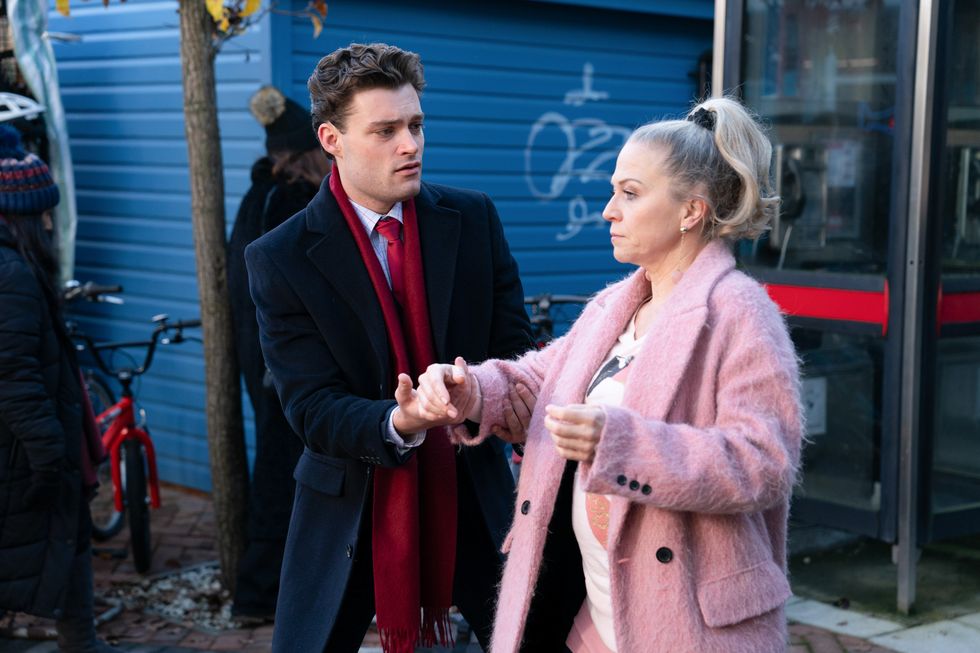 charlie suff as johnny carter and kellie bright as linda carter in eastenders