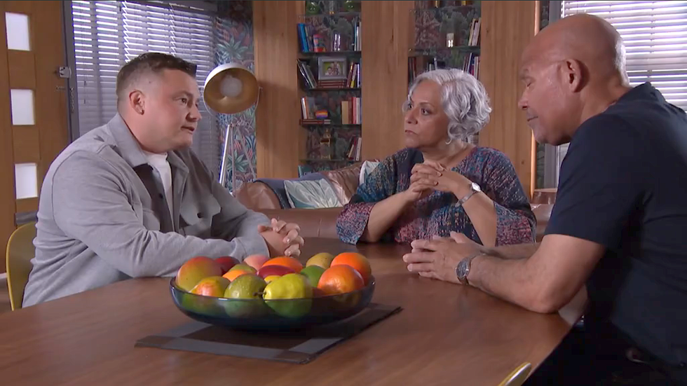 robbie roscoe, misbah maalik and donny clark in hollyoaks