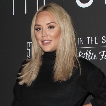 charlotte crosby arrives on the red carpet during the in the style x billie faiers launch event at stk london