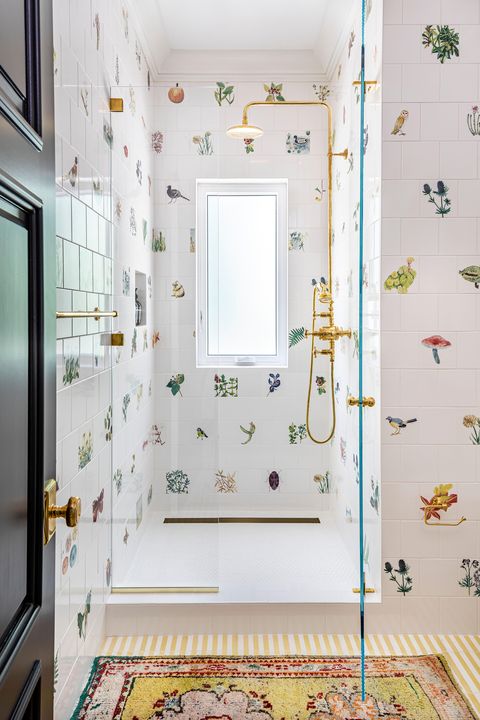 charlotte lucas bathroom with nature inspired tiles