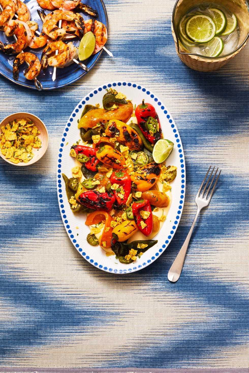 charred peppers with queso blanco