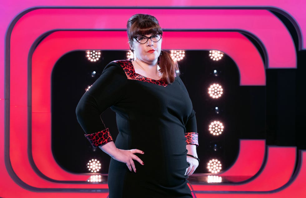 jenny ryan the vixen on the set of beat the chasers