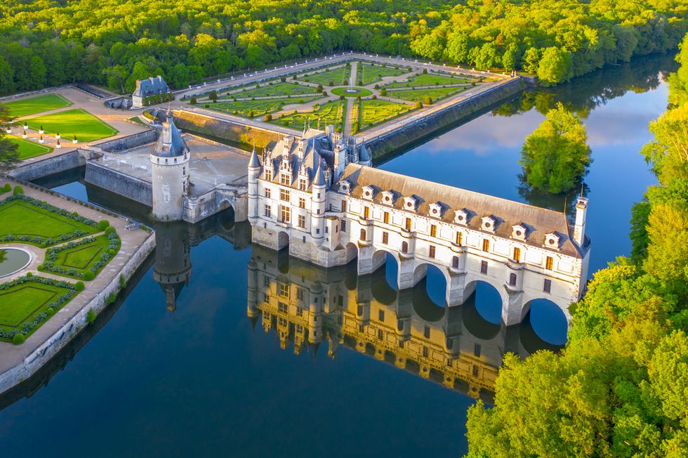 chateau de chenonceau is a french castle spanning the river cher near chenonceaux village, loire valley, france