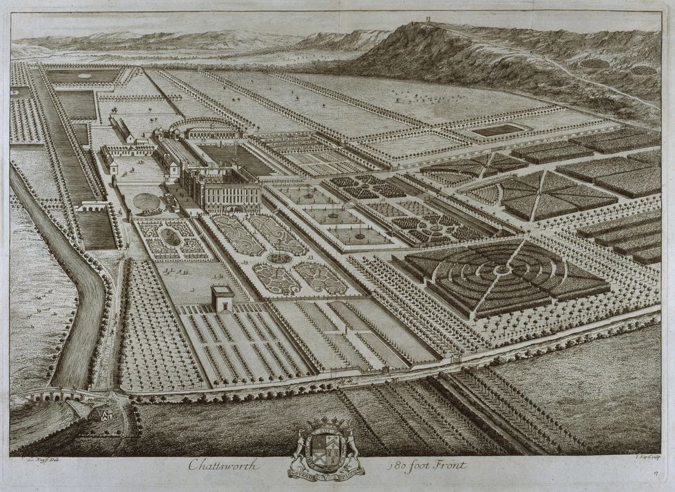 The gardens at Chatsworth c.1699