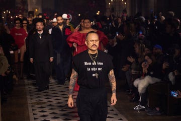 fashion runway featuring diverse models showcasing unique outfits