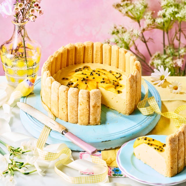cheat's tropical fruit charlotte