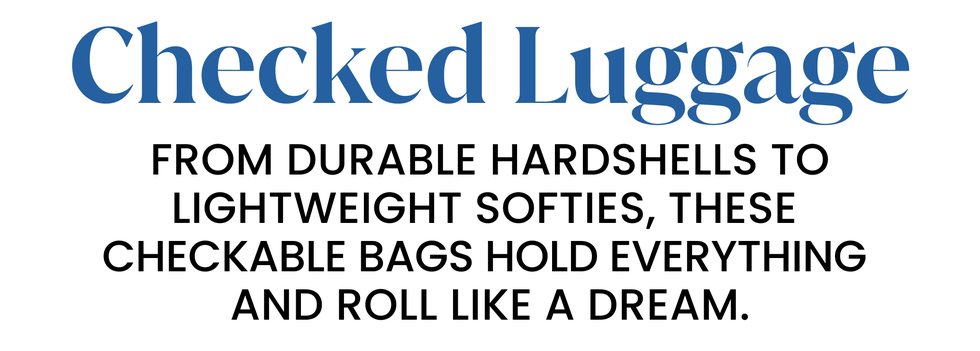 text promoting checked luggage options