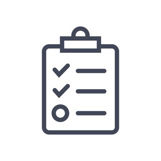 Checklist on Clip Board Icon Flat Graphic Design