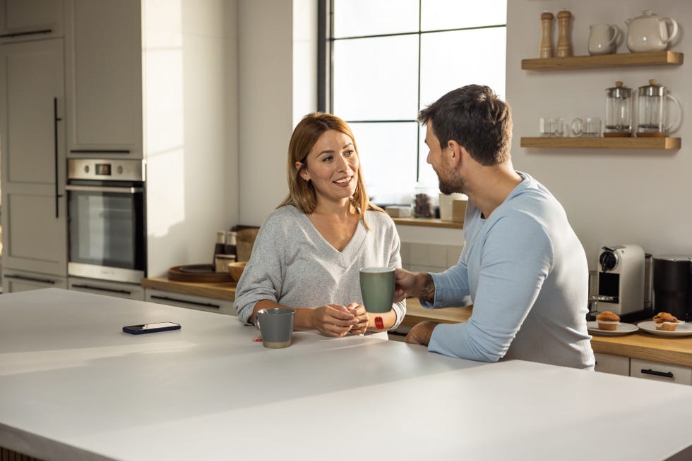 couple talking over coffee