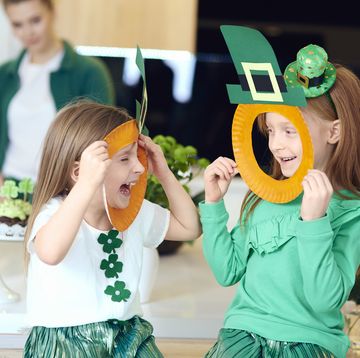 cheerful irish girl enjoying at home