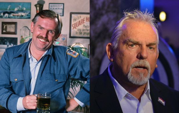 Where Are They Now: Cast of Cheers: Actor John Ratzenberger had auditioned for the role of Norm Peterson, played by George Wendt, but instead landed the part of mail carrier and know-it-all Cliff Clavin. He voiced his well-known Cheers character for an episode of The Simpsons and went on to voice parts in popular animated films including Toy Story, Finding Nemo, The Incredibles, Cars, WALL-E and Brave. (Left) Photo by NBC/NBCU Photo Bank via Getty Images. (Right) Photo by Slaven Vlasic/Getty Images.