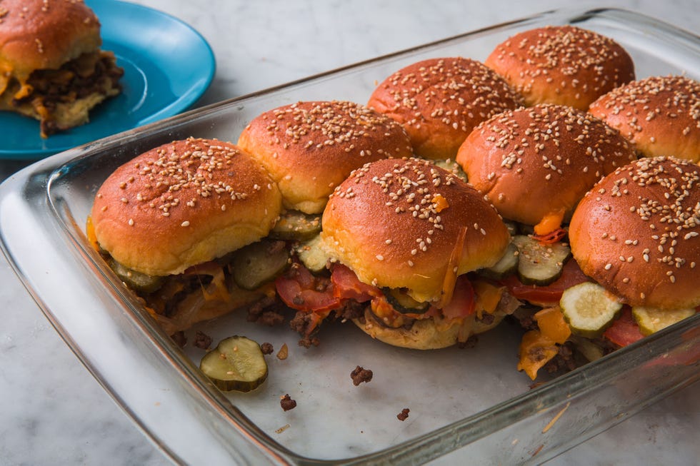 cheeseburger sliders horizontal