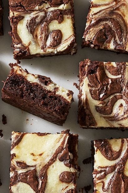 cheesecake swirled ghirardelli brownies