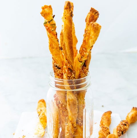 cheese straws in a jar