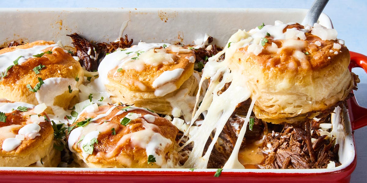 preview for Our Cheesy Barbacoa Biscuit Bake Uses Canned Biscuits For The Ultimate Weeknight Dinner