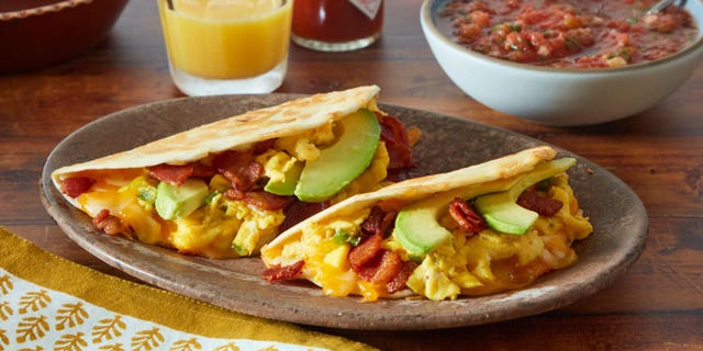 Cheesy Breakfast Tacos Recipe - How to Make Cheesy Breakfast Tacos