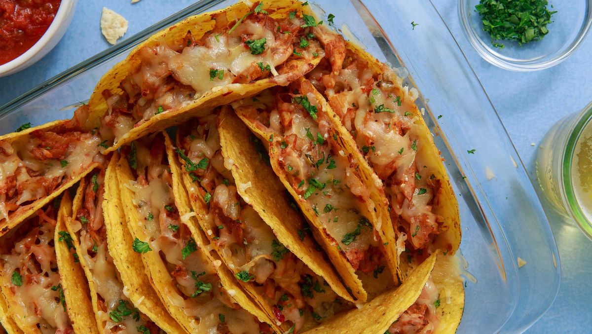 preview for Cheesy Baked Tacos Is The Coolest Way To Serve Tacos To A Crowd!