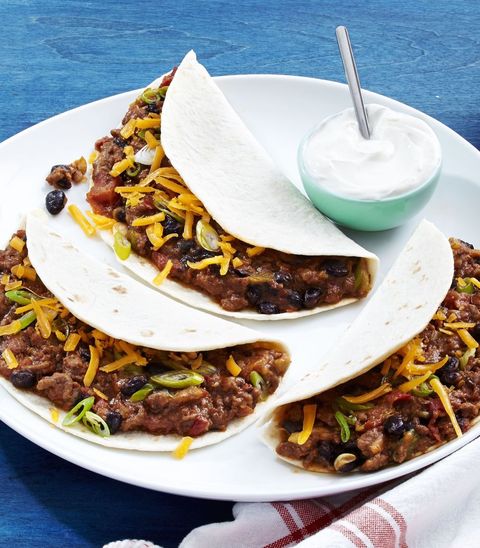 cheesy beef tacos
