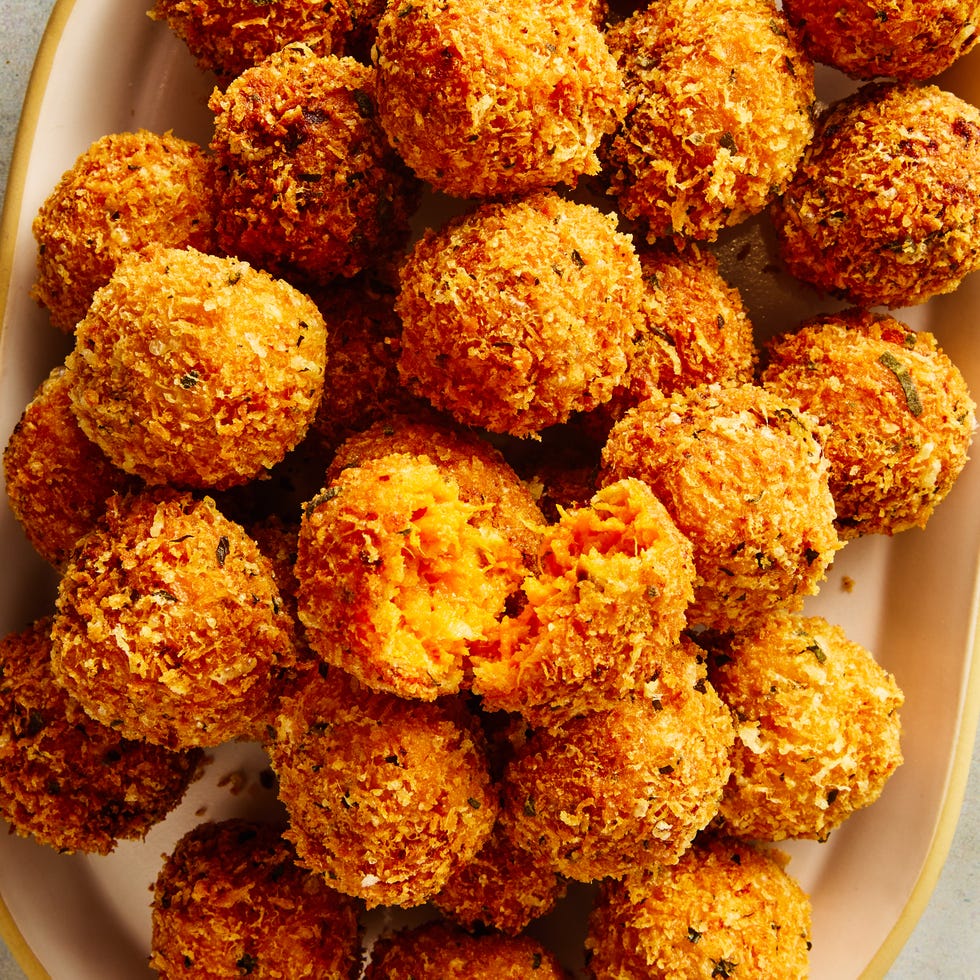 fried cheesy sweet potato bites