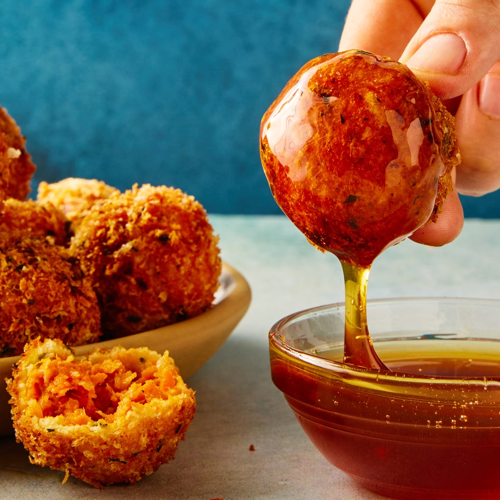 fried cheesy sweet potato bites