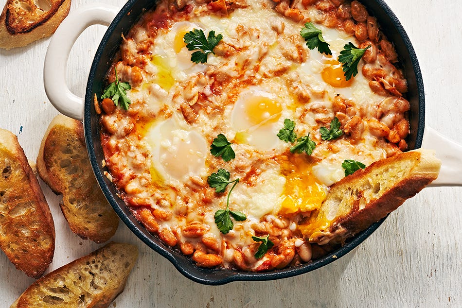 preview for This Cheesy White Bean Skillet Is The Breakfast That You Never Knew You Needed