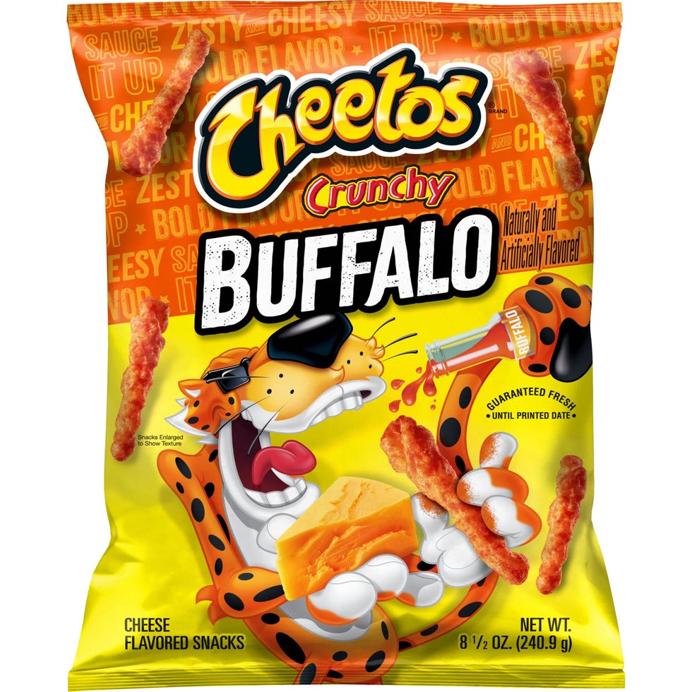 snack packaging for cheetos buffalo flavor