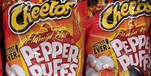 cheetos flamin' hot pepper puffs