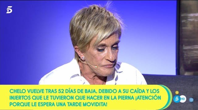 Chelo García-Cortés, Chelo Sálvame, Chelo accidente