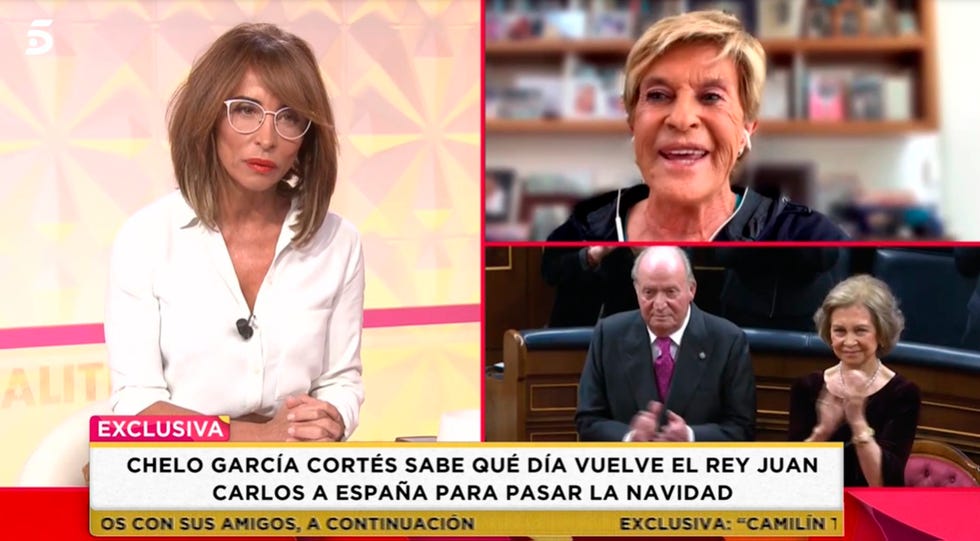 chelo garcía cortés desvela el día en el que juan carlos i volverá de emiratos Árabes