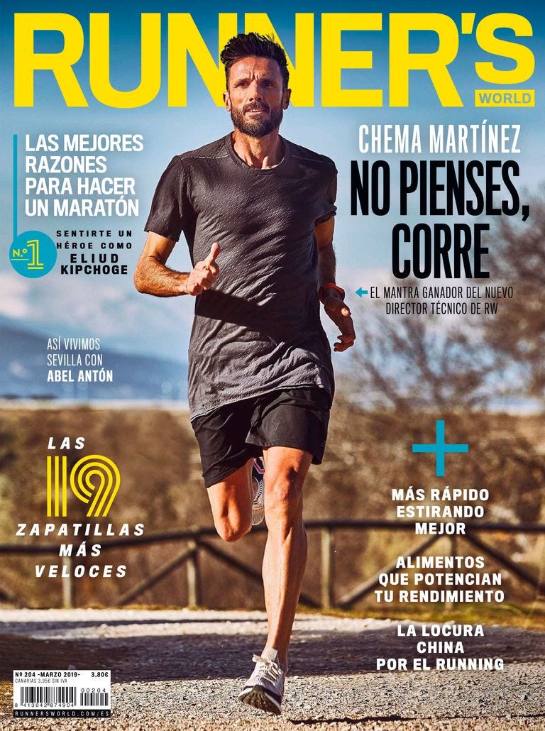 Chema Martínez, portada de Runner's World