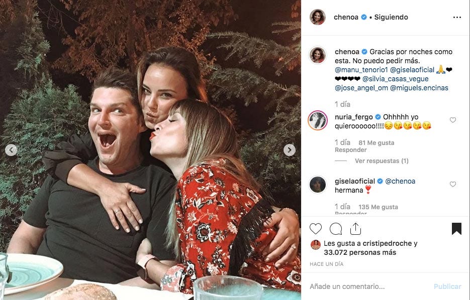 Chenoa, Manu Tenorio y Gisela