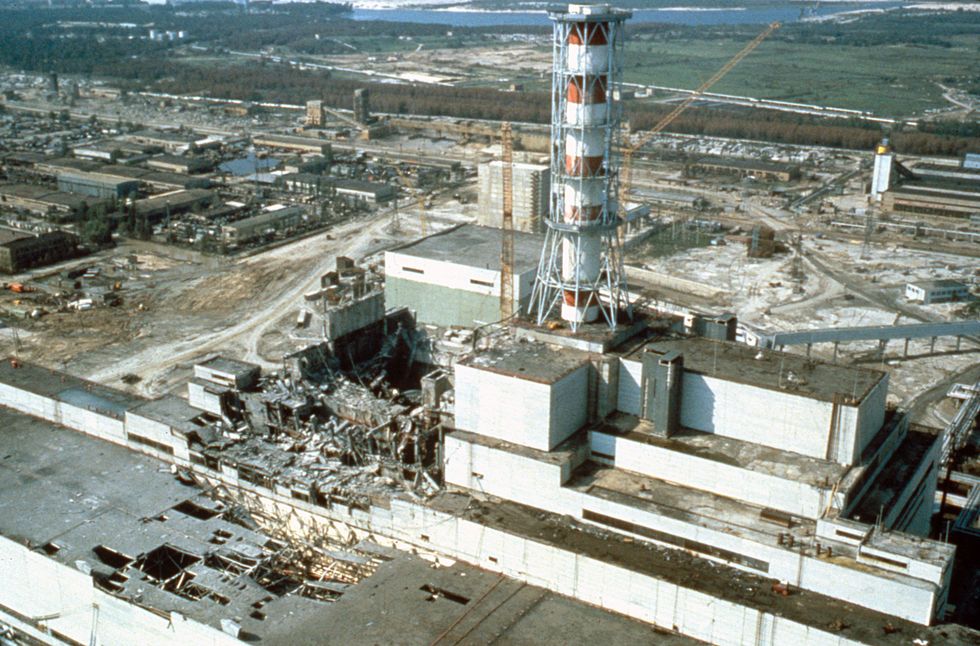 central nuclear unas semanas después del desastre de chernobyl