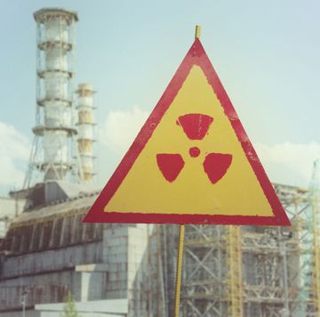 radioactieve straling bord