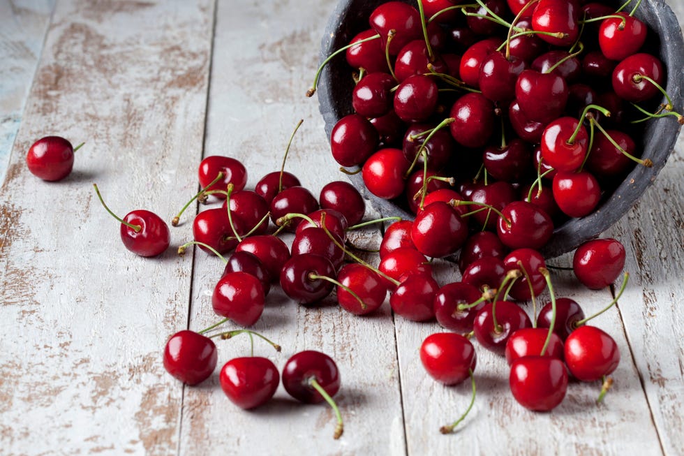 cherries on wood